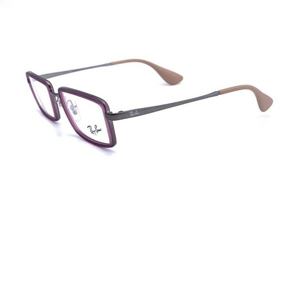 New Ray-Ban Frames Matte Burgundy Gunmetal Unisex - Picture 4 of 8